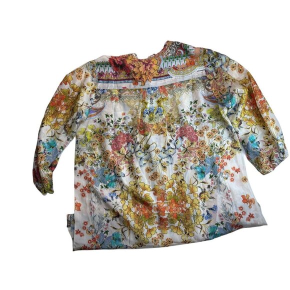 Johnny Was Faye Silk Tunic Boho Bohemian, Size Medium - Picture 2 of 4